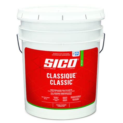 Sico Classic Matte White Paint And Primer 100 Acrylic 18 9 L