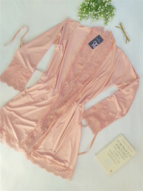 Robe Valquiria Rosa Voluphia Lingerie Sensual em Brasília