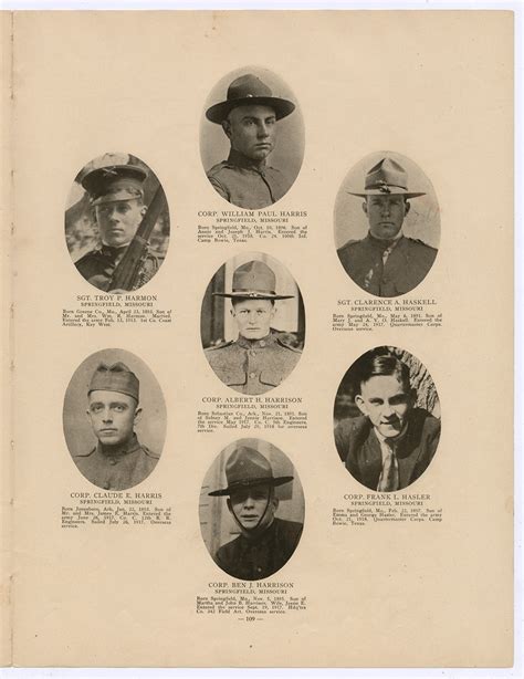 Honor Roll of Greene County Missouri | Collections | Missouri Over There