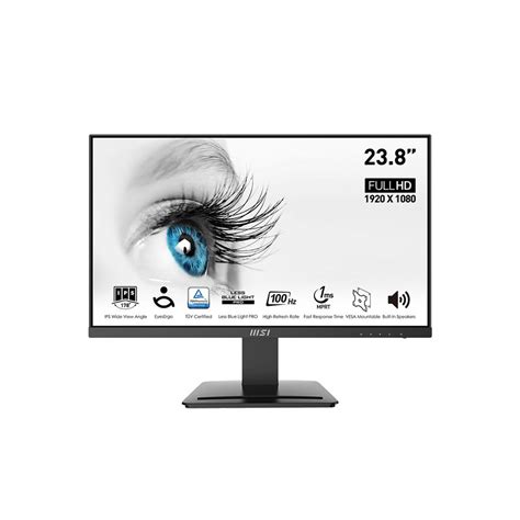 MSI PRO MP243X 23.8" 100HZ 1MS 1920x1080 (FHD) FreeSync Flat IPS ANTI ...