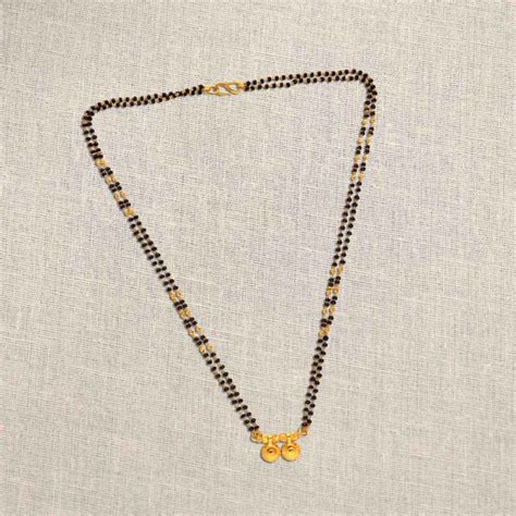 Buy Kt Two Line Nallapusalu With Vati Gold Pendant Jj Online