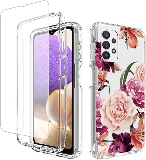 Vavies Case For Galaxy A32 5G M32 5G SM A326 Case With Tempered Glass