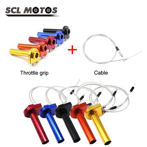 SCL MOTOS Universal 22mm 7 8 Motorcycle Throttle Twist Grip CNC