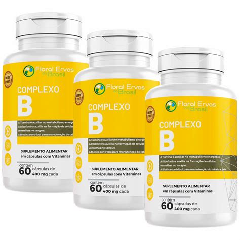 Kit X Complexo B Capsulas Cada Floral Ervas Do Brasil Vita