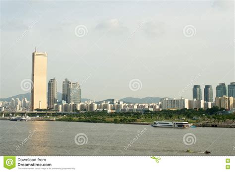 Hangang River In Seoul In Summer In Korea Stock Image Image Of Korea