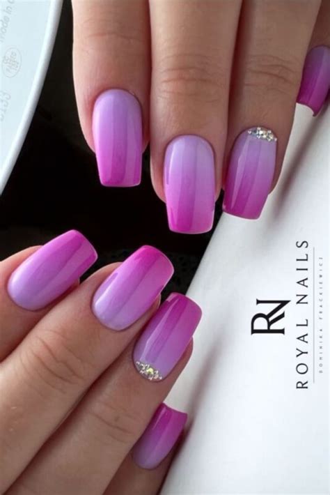 60 Enchanting Purple Ombre Nails With A Delicate Twist