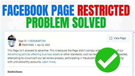 Facebook Page Restricted Problem Solved Page Restricted From