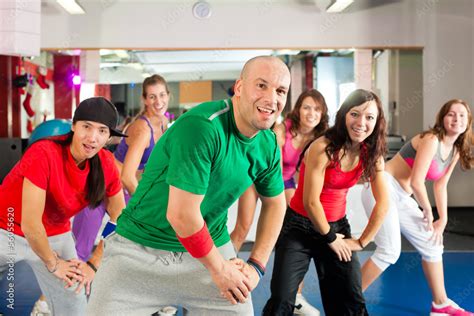 Fitness - Zumba dance workout in gym Stock Photo | Adobe Stock