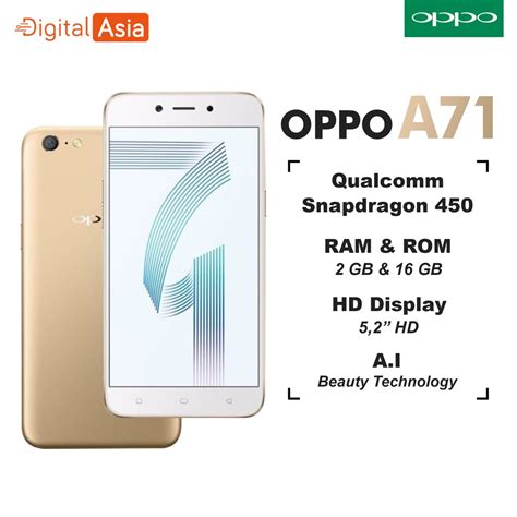 Jual OPPO A71 2 16 GB CICILAN TANPA KARTU KREDIT HP Android Smartphone