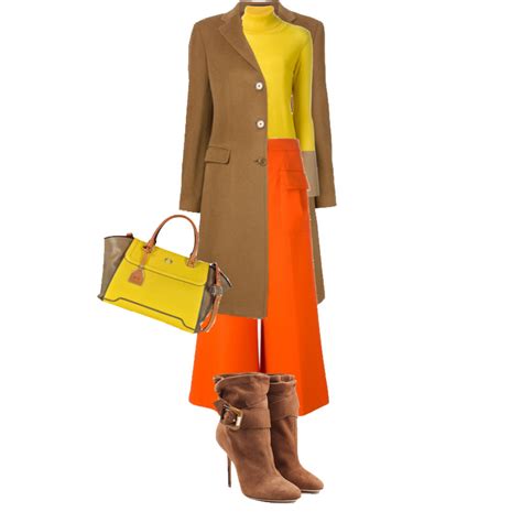 Brown orange yellow outfit idea 1 - AvenueSixty