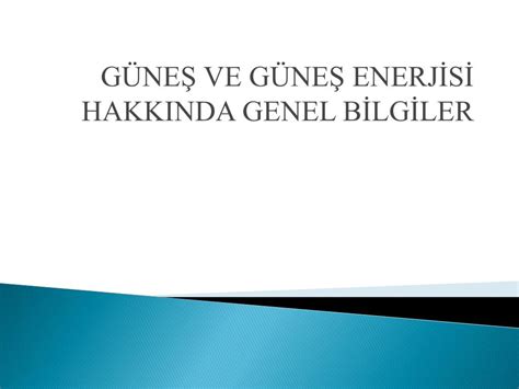 PPT GÜNEŞ ENERJİSİ PowerPoint Presentation free download ID 4669877