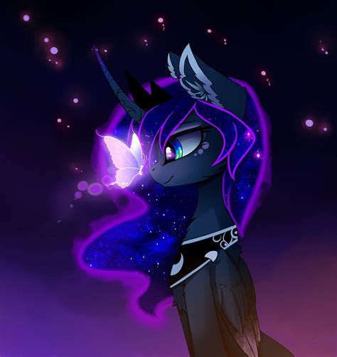 Mlp Princess Luna Butterfly Princess Luna Purple Hd Phone Wallpaper