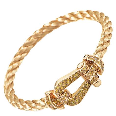 Fred of Paris FORCE 10 Vivid Yellow Diamond Gold Cord Bracelet at ...