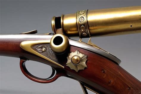 Premium Photo | Historical Matchlock Musket with Brass Hardware