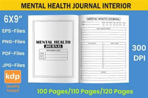 Mental Health Journal Log Book Kdp Graphic By Kdp Web · Creative Fabrica