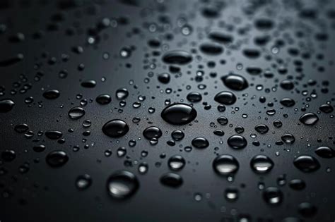 Premium Photo | Water droplets on black background Water droplets on ...