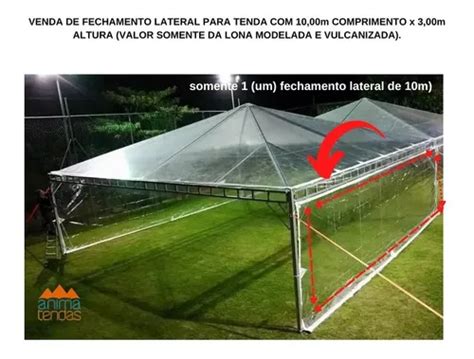 Fechamento Lateral Cristal Para Tenda X Somente Lona