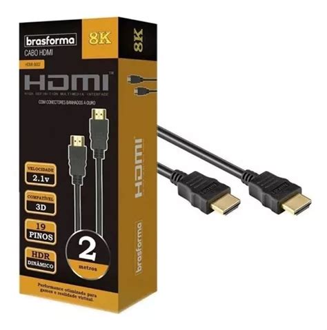 Cable HDMI Js Technology Cabo Hdmi 2M 8K 2 1 Hdr Dinamico 2 Metros 19P