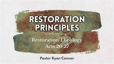 Restoration Theology Youtube