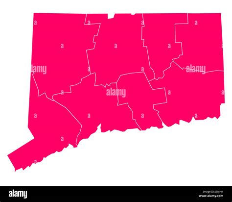 Map of Connecticut Stock Photo - Alamy