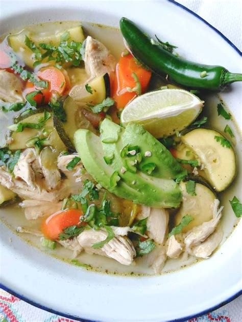 Caldo De Pollo Slow Cooker Mexican Chicken Soup Hispanic Kitchen