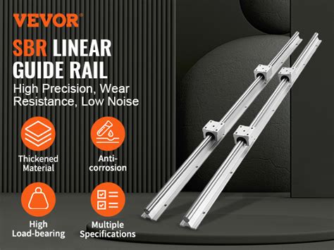 Vevor Rail De Guidage Lin Aire Sbr Mm Pcs Rails Lin Aires