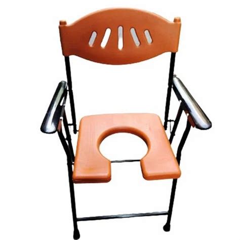 Stainless Steel Patient Ss Orange Black Commode Chair Type Of Chair