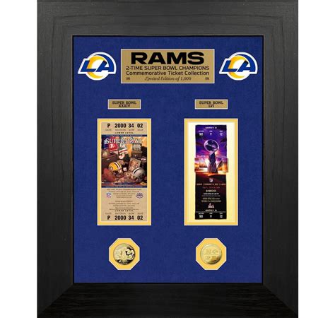 Los Angeles Rams Super Bowl 56 Champions Deluxe Ticket And Game Coin