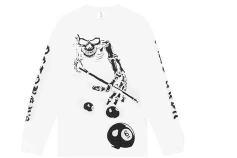 Ovo Skeleton Longsleeve T Shirt White Mens Fw22 Us