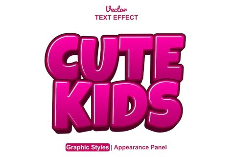 Premium Vector Cute Baby Text Effect With Pink Graphic Style Editable