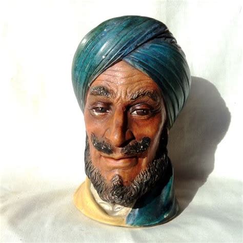 Porcelain Ceramic Bossons Chalkware Shelf Ornament Sikh Produced