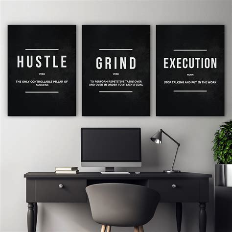 3 Piece Motivational Wall Art Canvas Prints Office Decor - Etsy Canada