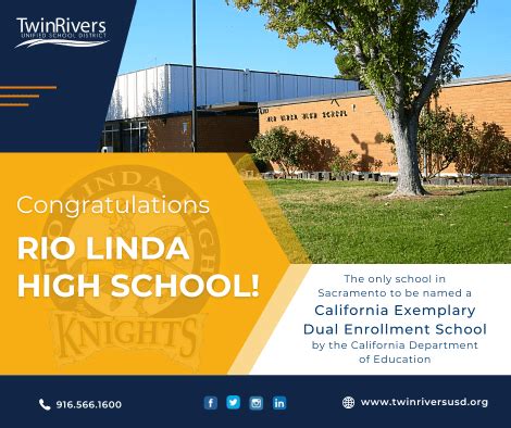 Rio Linda High School named a California Exemplary Dual Enrollment School - Rio Linda Online News