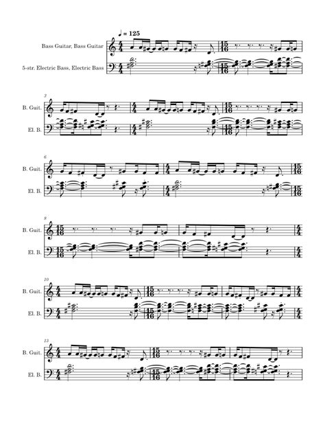 Right Over Me Demo Sheet Music For Bass Guitar Mixed Duet