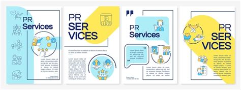 Premium Vector Interpersonal Emotion Regulation Blue And Yellow Brochure Template