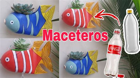 Crea Hermosos MACETEROS de PECES con BOTELLAS PLÁSTICAS Recicladas