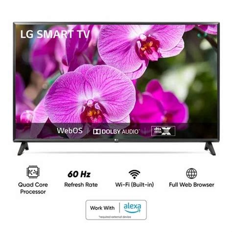 Wall Mount LG 80 Cm 32 Inches HD Ready Smart LED TV Dark Iron Gray