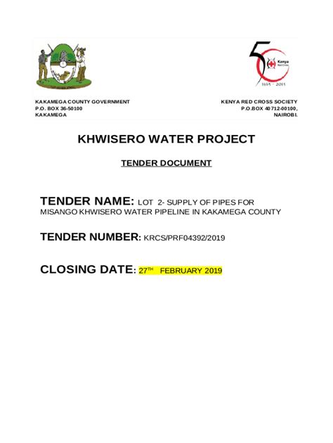 KAKAMEGA COUNTY GOVERNMENT Doc Template | pdfFiller