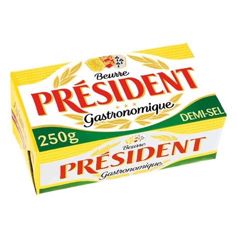 Grossiste Beurre Demi Sel Gastronomique 250g PRESIDENT