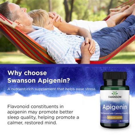 Swanson Apigenin 50mg 90 Caps Prostate Nerve Support 50 Mg 90 CAPS