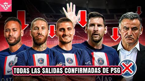 Salidas Confirmadas De Psg Messi Y Todos Los Cambios Del Club Para La