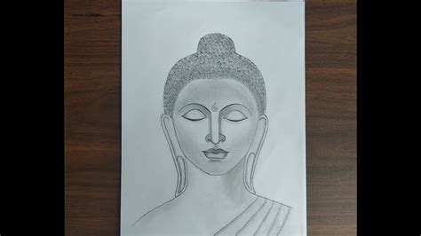 How To Draw Lord Buddha Pencil Sketch Lord Buddha Drawing Step By