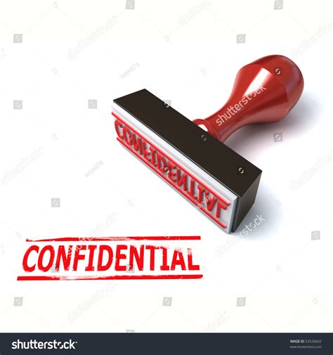 3d Stamp Confidential Stock Photo 53526832 Shutterstock