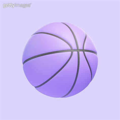 A Vivid Purple Basketball Rendered With Realistic Textures Set Against