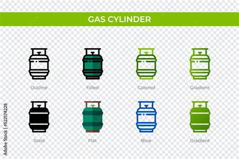 Gas cylinder icon in different style. Gas cylinder vector icons ...