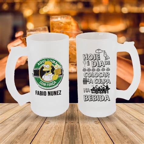 CANECA DE CHOPP PERSONALIZADA JATEADA A SUA ARTE Shopee Brasil