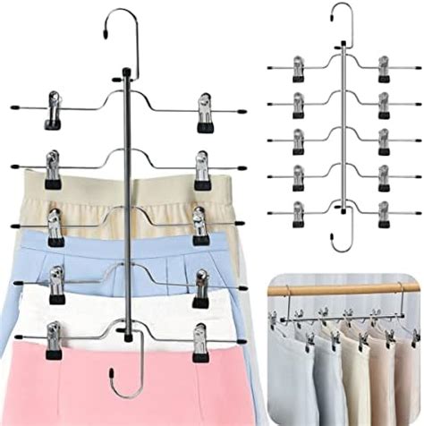 Amazon Szxc 2 Pack Skirt Pants Hangers With Adjustable Clips 4