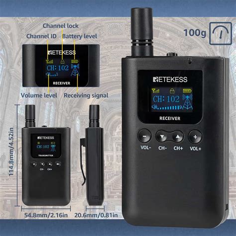 Retekess Tt Audio Tour Guide Hours Long Battery Life For Tour