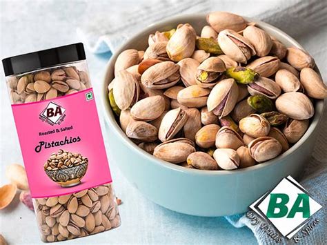 BA Dryfruits And Spices Premium Jumbo Roasted Salted Pistachios Nuts