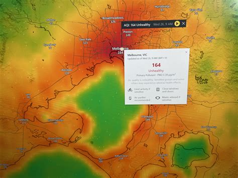 Poor Air Quality Today Rmelbourne